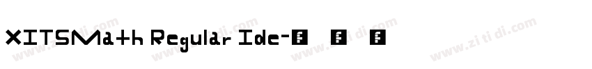 XITSMath Regular Ide字体转换